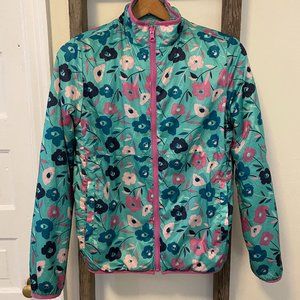 Lands End Girls Reversible Fleece Jacket Large (14-16)